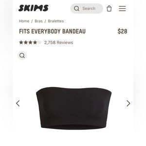 SKIMS Bandeau - size medium
